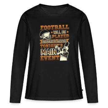 Main Event du spectacle de la mi-temps de football - T-shirt manches longues Premium bio Femme - noir - Devant - Julia (174cm)