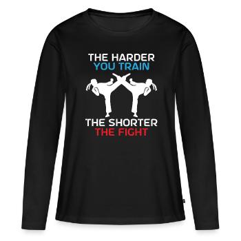 Kampfsport Selbstverteidigung Kämpfen Kämpfer - Frauen Premium Bio Langarmshirt - Schwarz - Vorne - Julia (174cm)