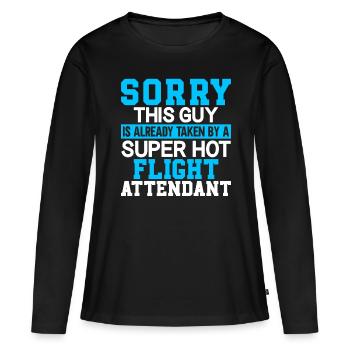 Flugbegleiter Stewardess Cabin Crew - Frauen Premium Bio Langarmshirt - Schwarz - Vorne - Julia (174cm)