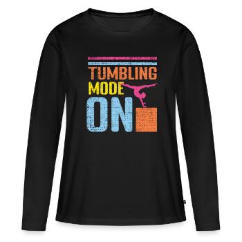 Gymnastik Turnen Barren Trampolin Ringe Turner - Frauen Premium Bio Langarmshirt - Schwarz - Vorne - Julia (174cm)