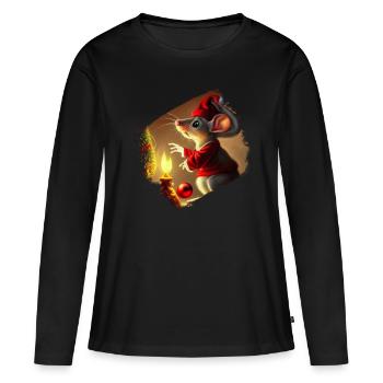 Christmas present - Women's Premium Organic Long Sleeve Shirt - black - Front - Julia (174cm)