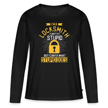 Locksmith Lock Picking Employee Locksmith - Women's Premium Organic Long Sleeve Shirt - black - Front - Julia (174cm)