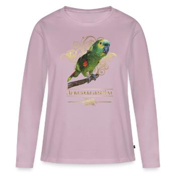 The blue-fronted amazon - Women's Premium Organic Long Sleeve Shirt - dusky pink - Front - Julia (174cm)