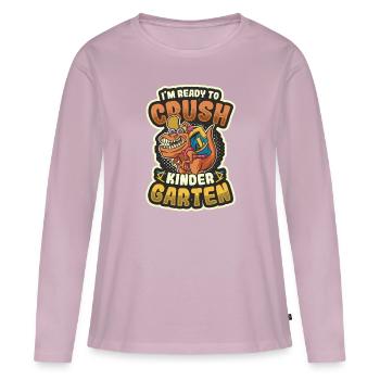I'm ready, the monster from day 1. - Women's Premium Organic Long Sleeve Shirt - dusky pink - Front - Julia (174cm)