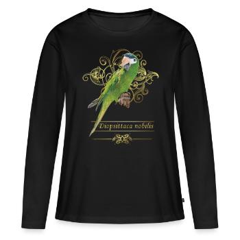 Le noble ara - T-shirt manches longues Premium bio Femme - noir - Devant - Julia (174cm)