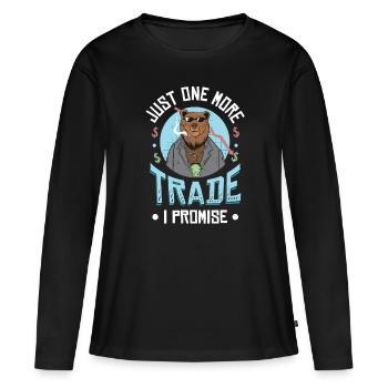 Plus qu’un seul échange que je promets - T-shirt manches longues Premium bio Femme - noir - Devant - Julia (174cm)