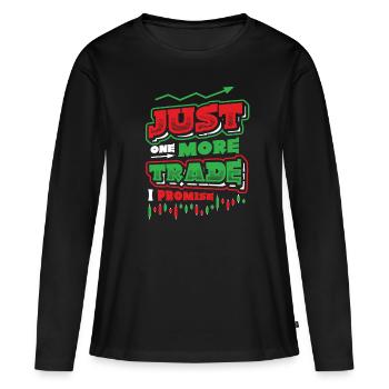 Plus qu’un seul échange que je promets - T-shirt manches longues Premium bio Femme - noir - Devant - Julia (174cm)