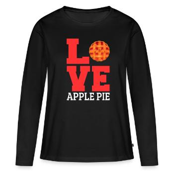 Apple pie - Women's Premium Organic Long Sleeve Shirt - black - Front - Julia (174cm)