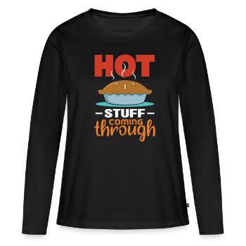 Apple pie - Women's Premium Organic Long Sleeve Shirt - black - Front - Julia (174cm)