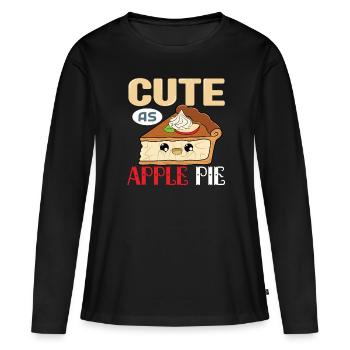 Apple pie - Women's Premium Organic Long Sleeve Shirt - black - Front - Julia (174cm)