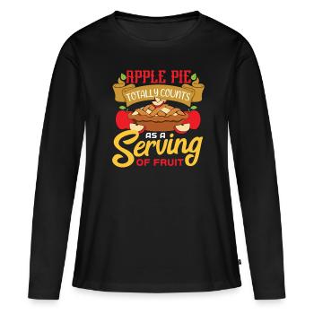 Apple pie - Women's Premium Organic Long Sleeve Shirt - black - Front - Julia (174cm)