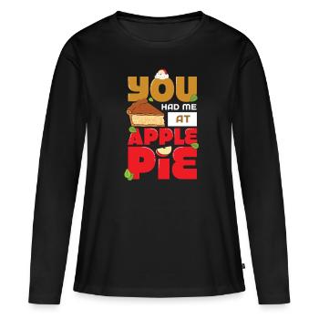 Apple pie - Women's Premium Organic Long Sleeve Shirt - black - Front - Julia (174cm)