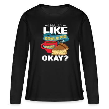 Apple pie - Women's Premium Organic Long Sleeve Shirt - black - Front - Julia (174cm)