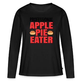 Apple pie - Women's Premium Organic Long Sleeve Shirt - black - Front - Julia (174cm)