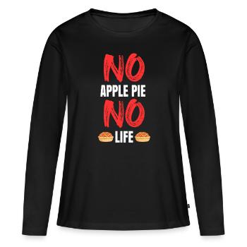 Apple pie - Women's Premium Organic Long Sleeve Shirt - black - Front - Julia (174cm)
