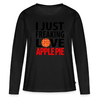 Apple pie - Women's Premium Organic Long Sleeve Shirt - black - Front - Julia (174cm)