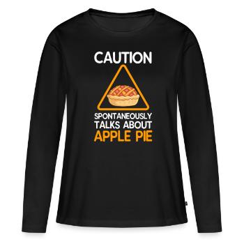Apple pie - Women's Premium Organic Long Sleeve Shirt - black - Front - Julia (174cm)