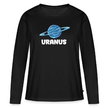 Uranus - T-shirt manches longues Premium bio Femme - noir - Devant - Julia (174cm)