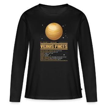 Vénus - T-shirt manches longues Premium bio Femme - noir - Devant - Julia (174cm)