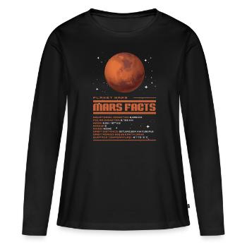 Mars - Women's Premium Organic Long Sleeve Shirt - black - Front - Julia (174cm)