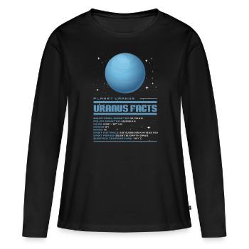 Uranus - T-shirt manches longues Premium bio Femme - noir - Devant - Julia (174cm)