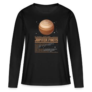 Jupiter - T-shirt manches longues Premium bio Femme - noir - Devant - Julia (174cm)