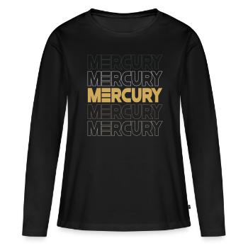 Mercure - T-shirt manches longues Premium bio Femme - noir - Devant - Julia (174cm)