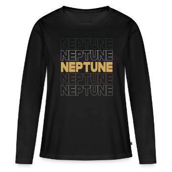 Neptune - T-shirt manches longues Premium bio Femme - noir - Devant - Julia (174cm)