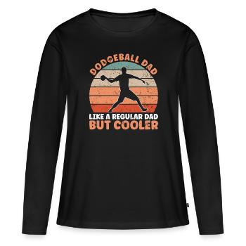 Papa ballon chasseur - T-shirt manches longues Premium bio Femme - noir - Devant - Julia (174cm)