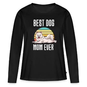 Esquimau d’Amérique - T-shirt manches longues Premium bio Femme - noir - Devant - Julia (174cm)