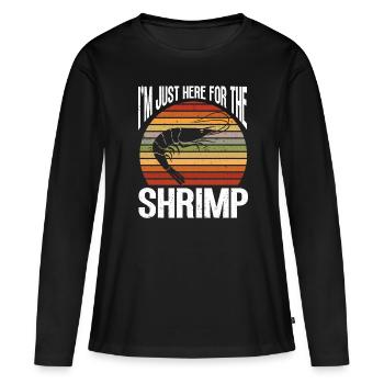 Cadeau amateur de fruits de mer fruits de mer - T-shirt manches longues Premium bio Femme - noir - Devant - Julia (174cm)