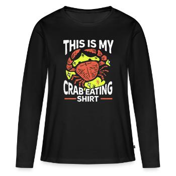 Cadeau amateur de fruits de mer fruits de mer - T-shirt manches longues Premium bio Femme - noir - Devant - Julia (174cm)
