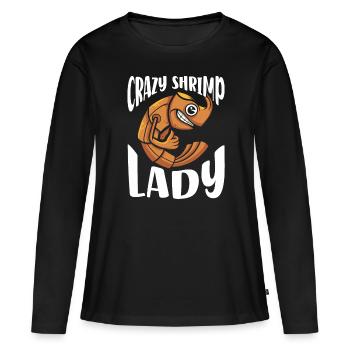 Cadeau amateur de fruits de mer fruits de mer - T-shirt manches longues Premium bio Femme - noir - Devant - Julia (174cm)