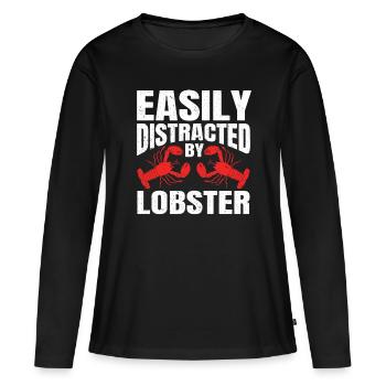 Cadeau amateur de fruits de mer fruits de mer - T-shirt manches longues Premium bio Femme - noir - Devant - Julia (174cm)