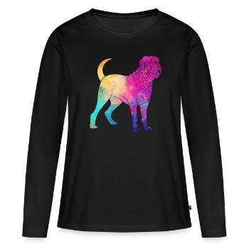Mâtin - T-shirt manches longues Premium bio Femme - noir - Devant - Julia (174cm)