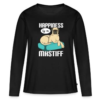Mâtin - T-shirt manches longues Premium bio Femme - noir - Devant - Julia (174cm)
