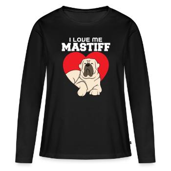 Mâtin - T-shirt manches longues Premium bio Femme - noir - Devant - Julia (174cm)