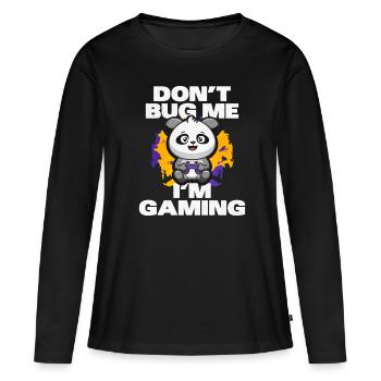 Gaming Gaming Computer Games Cadeau - T-shirt manches longues Premium bio Femme - noir - Devant - Julia (174cm)