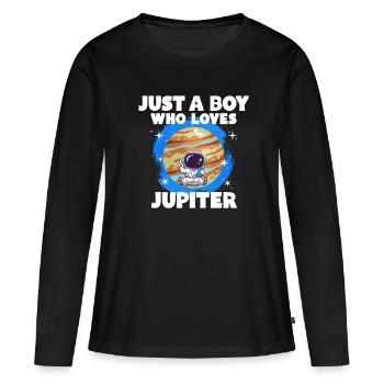 Planète Jupiter Cadeau - T-shirt manches longues Premium bio Femme - noir - Devant - Julia (174cm)