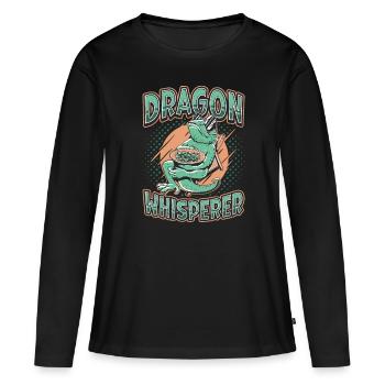 Bearded dragon whisperer, reptile lover - Women's Premium Organic Long Sleeve Shirt - black - Front - Julia (174cm)