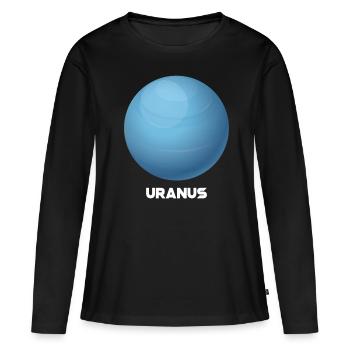 Uranus - T-shirt manches longues Premium bio Femme - noir - Devant - Julia (174cm)