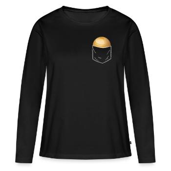 Vénus - T-shirt manches longues Premium bio Femme - noir - Devant - Julia (174cm)