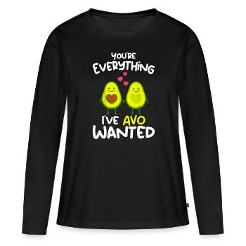 You're Everything I've AVO Wanted - T-shirt manches longues Premium bio Femme - noir - Devant - Julia (174cm)