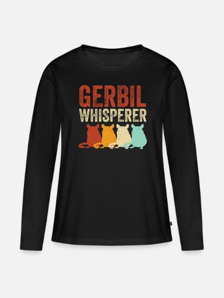 Rennmaus - Frauen Premium Bio Langarmshirt - Schwarz