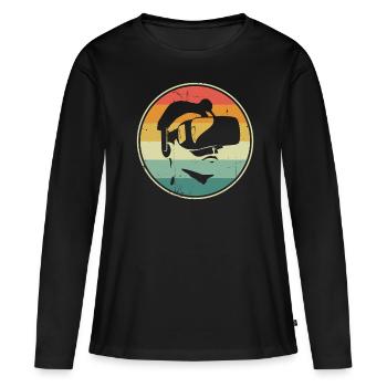 Virtual Reality VR Geschenk - Frauen Premium Bio Langarmshirt - Schwarz - Vorne - Julia (174cm)