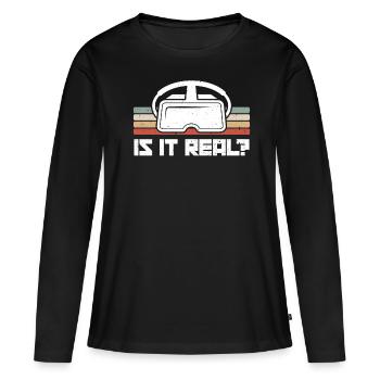 Virtual Reality VR Geschenk - Frauen Premium Bio Langarmshirt - Schwarz - Vorne - Julia (174cm)