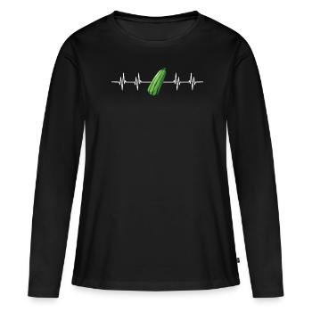 Virtual Reality VR Geschenk - Frauen Premium Bio Langarmshirt - Schwarz - Vorne - Julia (174cm)