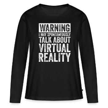 Virtual Reality VR Geschenk - Frauen Premium Bio Langarmshirt - Schwarz - Vorne - Julia (174cm)