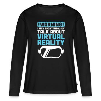 Virtual Reality VR Geschenk - Frauen Premium Bio Langarmshirt - Schwarz - Vorne - Julia (174cm)