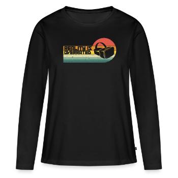 Virtual Reality VR Geschenk - Frauen Premium Bio Langarmshirt - Schwarz - Vorne - Julia (174cm)